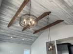 Rustic white wash ceiling w beams