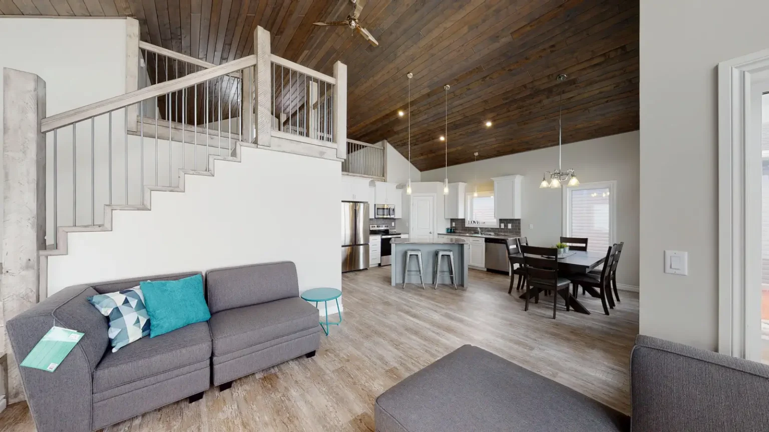 Shale 2 Living Room Toward Stairs and Kitchen